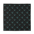 Black Cheshire Cat Pattern Print Silk Bandana