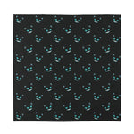 Black Cheshire Cat Pattern Print Silk Bandana