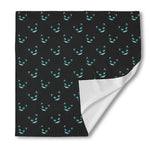 Black Cheshire Cat Pattern Print Silk Bandana
