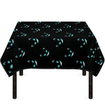 Black Cheshire Cat Pattern Print Tablecloth