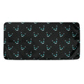 Black Cheshire Cat Pattern Print Towel