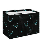 Black Cheshire Cat Pattern Print Utility Tote Bag