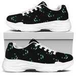 Black Cheshire Cat Pattern Print White Chunky Shoes