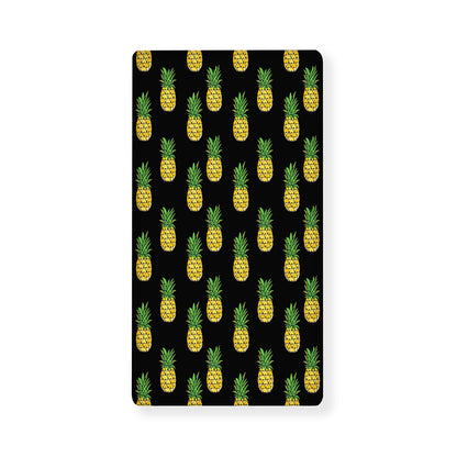 Black Cute Pineapple Pattern Print Baby Crib Sheet
