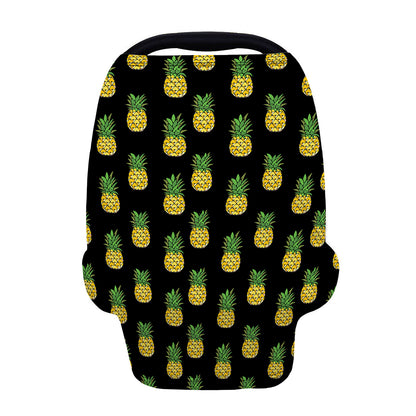 Black Cute Pineapple Pattern Print Baby Seat Cover