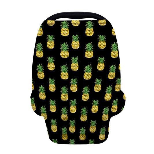 Black Cute Pineapple Pattern Print Baby Seat Cover