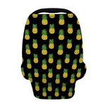 Black Cute Pineapple Pattern Print Baby Seat Cover