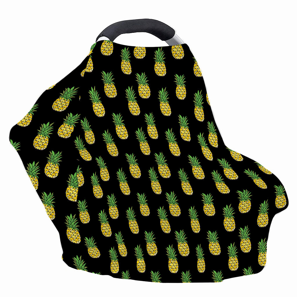 Black Cute Pineapple Pattern Print Baby Seat Cover