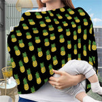 Black Cute Pineapple Pattern Print Baby Seat Cover