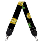Black Cute Pineapple Pattern Print Bag Strap