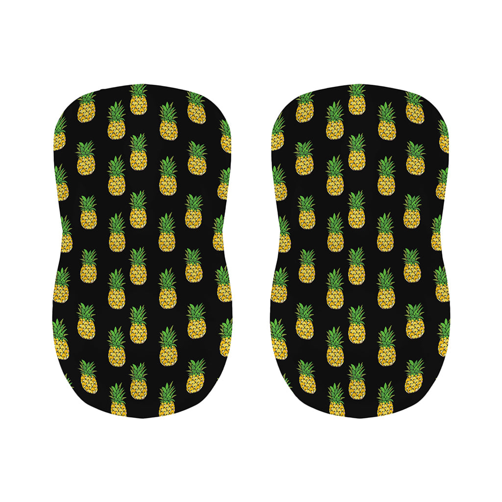 Black Cute Pineapple Pattern Print Bar Stool Covers
