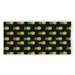 Black Cute Pineapple Pattern Print Beach Towel