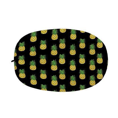 Black Cute Pineapple Pattern Print Car Side Mirror Covers