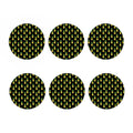 Black Cute Pineapple Pattern Print Coaster Set