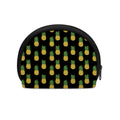 Black Cute Pineapple Pattern Print Coin Purse