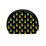 Black Cute Pineapple Pattern Print Coin Purse