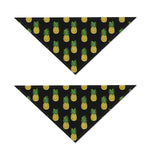 Black Cute Pineapple Pattern Print Dog Bandana