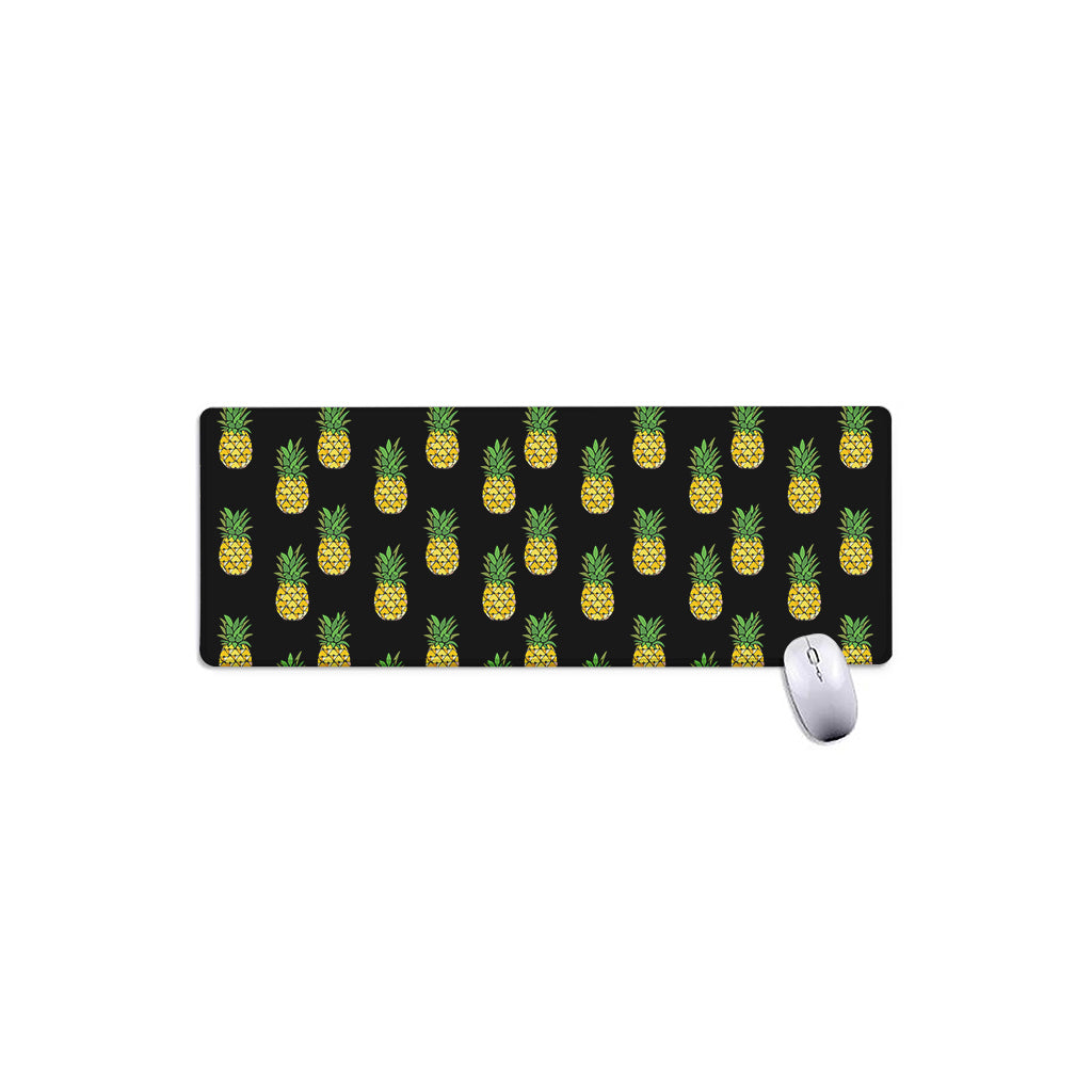 Black Cute Pineapple Pattern Print Extended Mouse Pad