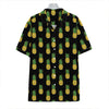 Black Cute Pineapple Pattern Print Hawaiian Shirt