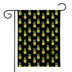 Black Cute Pineapple Pattern Print House Flag