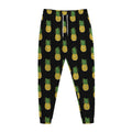 Black Cute Pineapple Pattern Print Jogger Pants