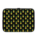 Black Cute Pineapple Pattern Print Laptop Sleeve