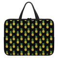 Black Cute Pineapple Pattern Print Laptop Sleeve With Handle