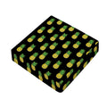 Black Cute Pineapple Pattern Print Outdoor Seat Cushion Cover