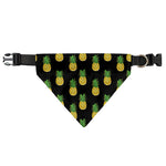 Black Cute Pineapple Pattern Print Over The Collar Dog Bandana