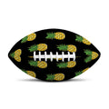 Black Cute Pineapple Pattern Print Rugby Ball