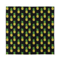 Black Cute Pineapple Pattern Print Silk Bandana