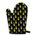 Black Cute Pineapple Pattern Print Single Oven Mitt