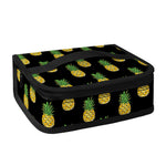 Black Cute Pineapple Pattern Print Small Lunch Bag