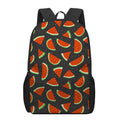 Black Cute Watermelon Pattern Print 17 Inch Backpack