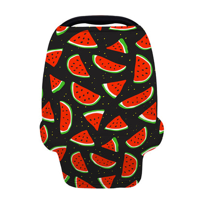 Black Cute Watermelon Pattern Print Baby Seat Cover