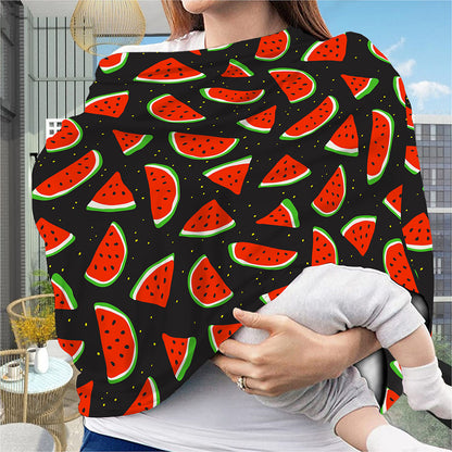 Black Cute Watermelon Pattern Print Baby Seat Cover