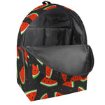 Black Cute Watermelon Pattern Print Backpack