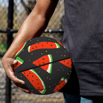 Black Cute Watermelon Pattern Print Basketball