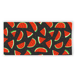 Black Cute Watermelon Pattern Print Beach Towel
