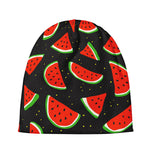Black Cute Watermelon Pattern Print Beanie