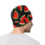 Black Cute Watermelon Pattern Print Beanie