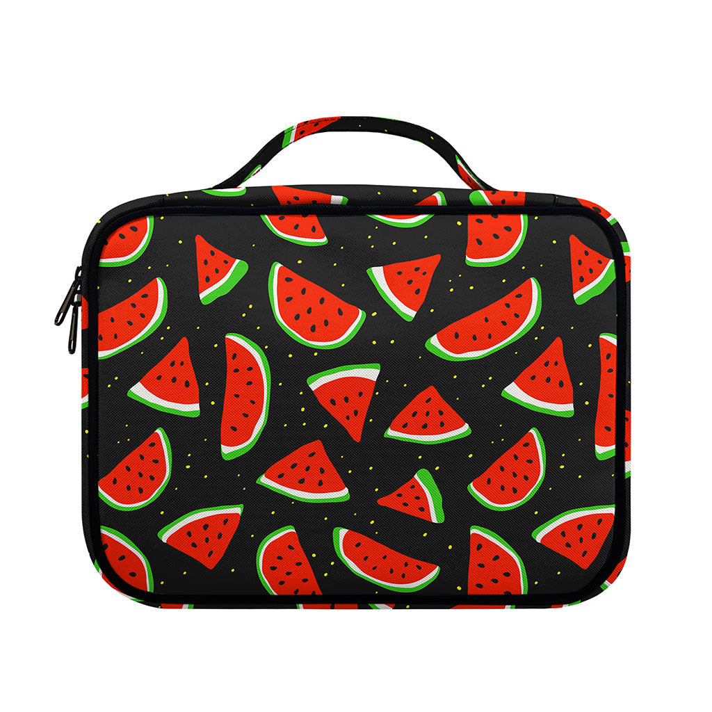 Black Cute Watermelon Pattern Print Briefcase Bible Bag