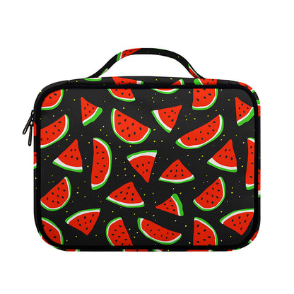 Black Cute Watermelon Pattern Print Briefcase Bible Bag
