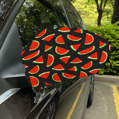 Black Cute Watermelon Pattern Print Car Side Mirror Covers