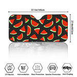 Black Cute Watermelon Pattern Print Car Windshield Sun Shade