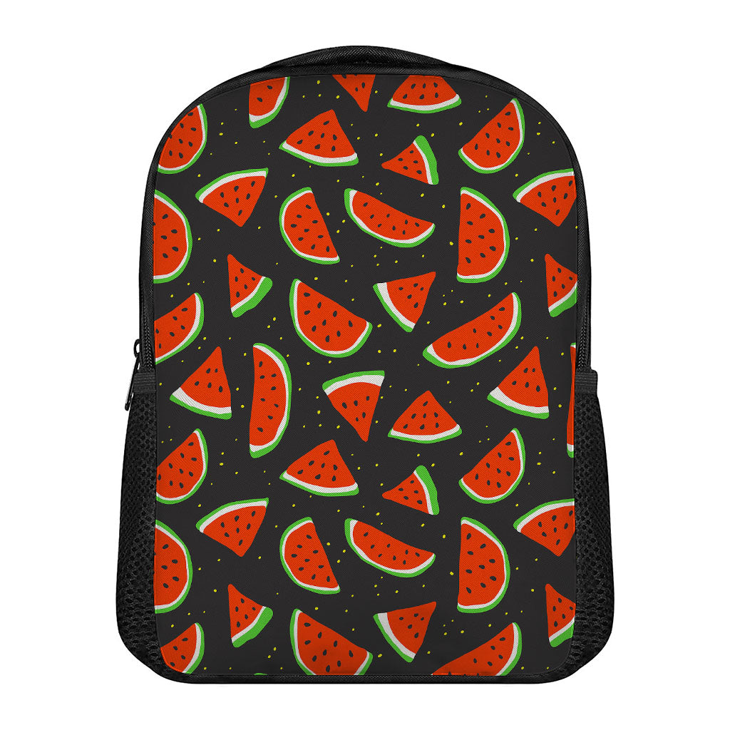 Black Cute Watermelon Pattern Print Casual Backpack