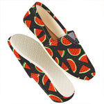 Black Cute Watermelon Pattern Print Casual Shoes