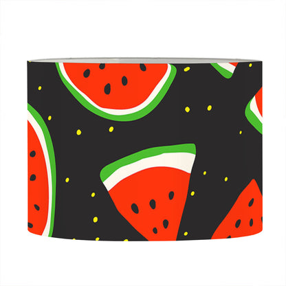 Black Cute Watermelon Pattern Print Drum Lamp Shade