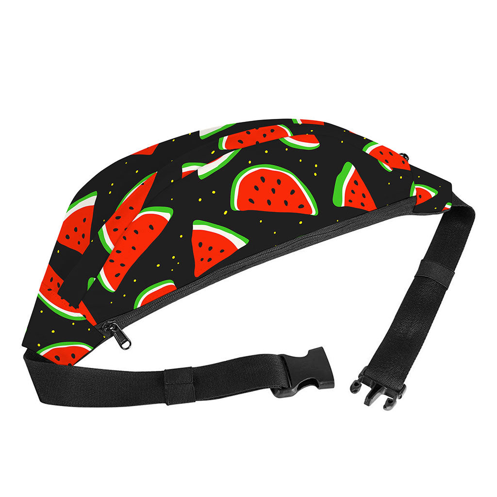 Black Cute Watermelon Pattern Print Fanny Pack