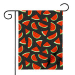 Black Cute Watermelon Pattern Print House Flag